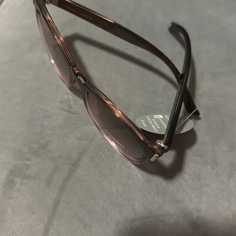 EGO Pink & Brown Oversized Sunglasses BRAND NEW Plastic Frame 100% UVA